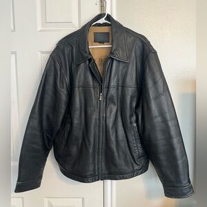 James Dean Vintage Leather Black Bomber Jacket Authentic Original Limited Ed.